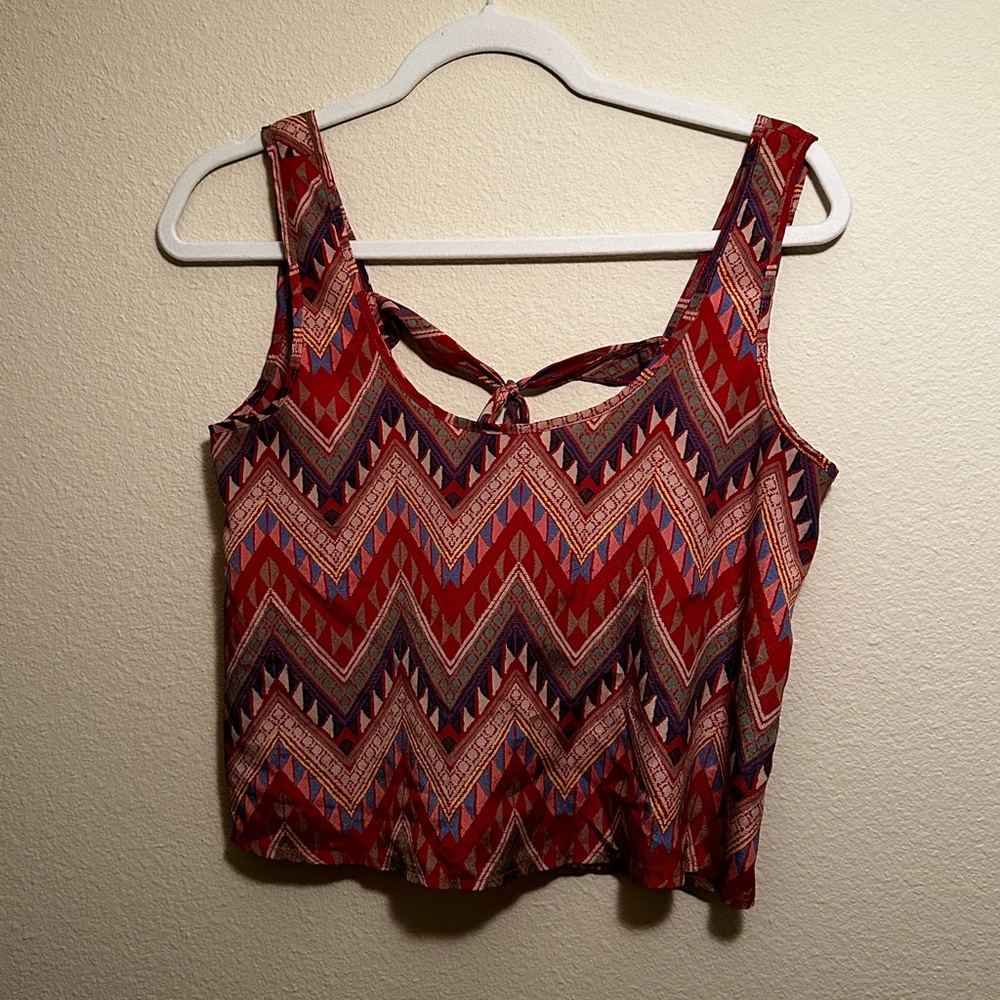 Love Squared Aztec Multi-Colored Crop Tank Top